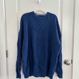 Aelfric Eden Blue Cable Knit Sweater